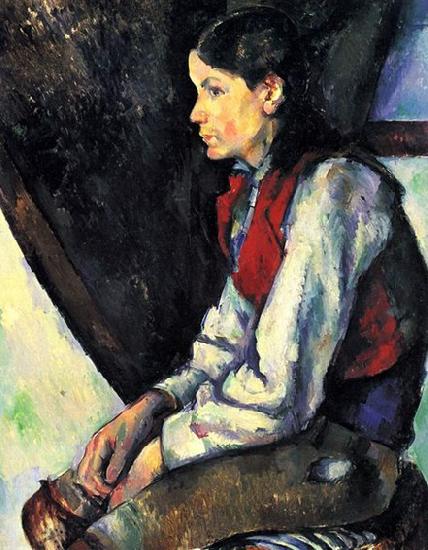 Paul Cezanne Knabe mit roter Weste oil painting picture